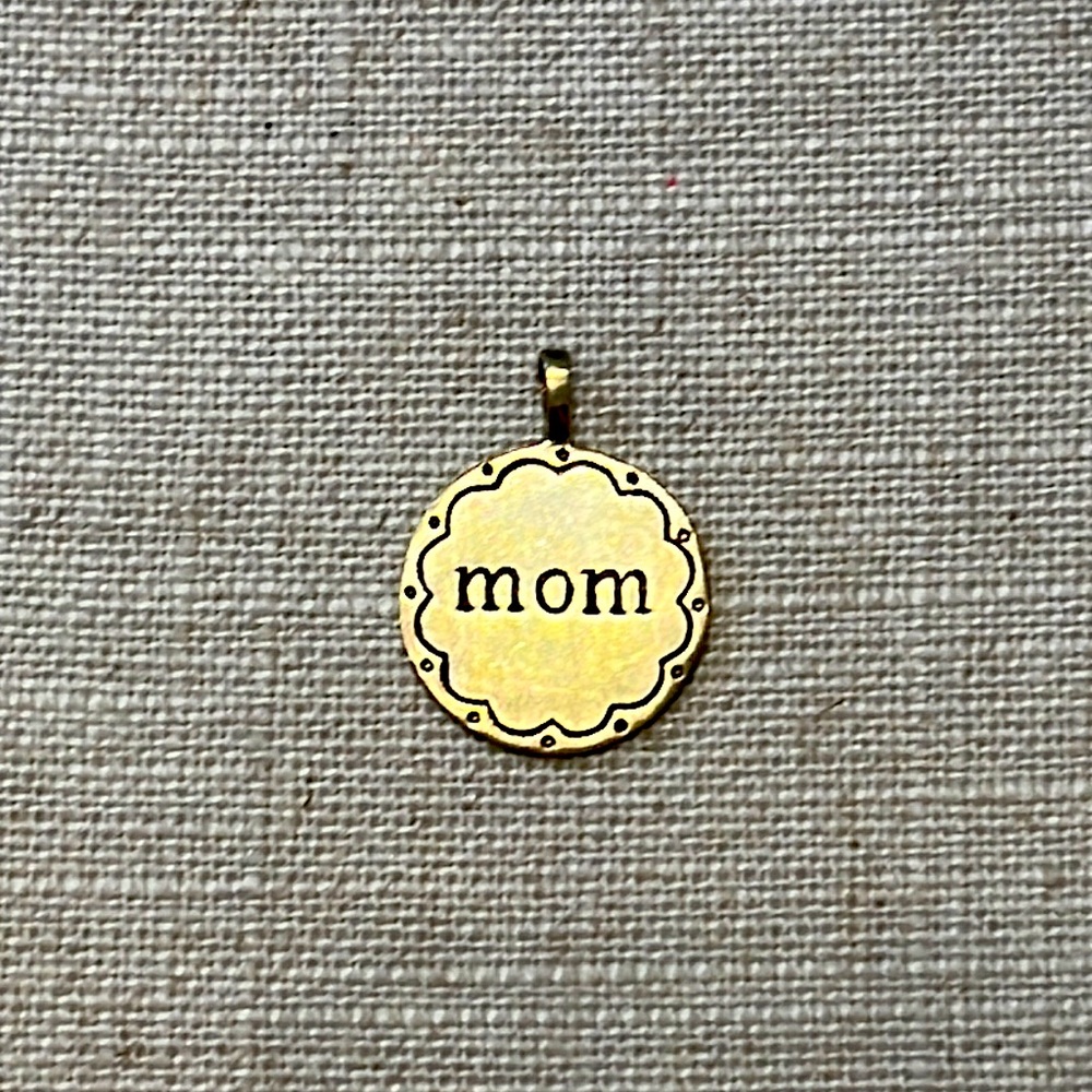 Stella & Dot Mom Charm - gold